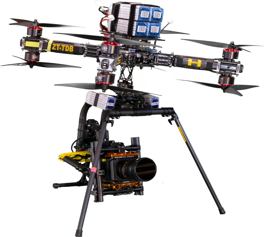 FPV Dual Op Cinelifter, Bottom mount MōVI Pro