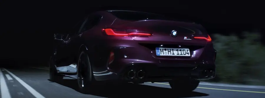 M8 on the mountain road at night